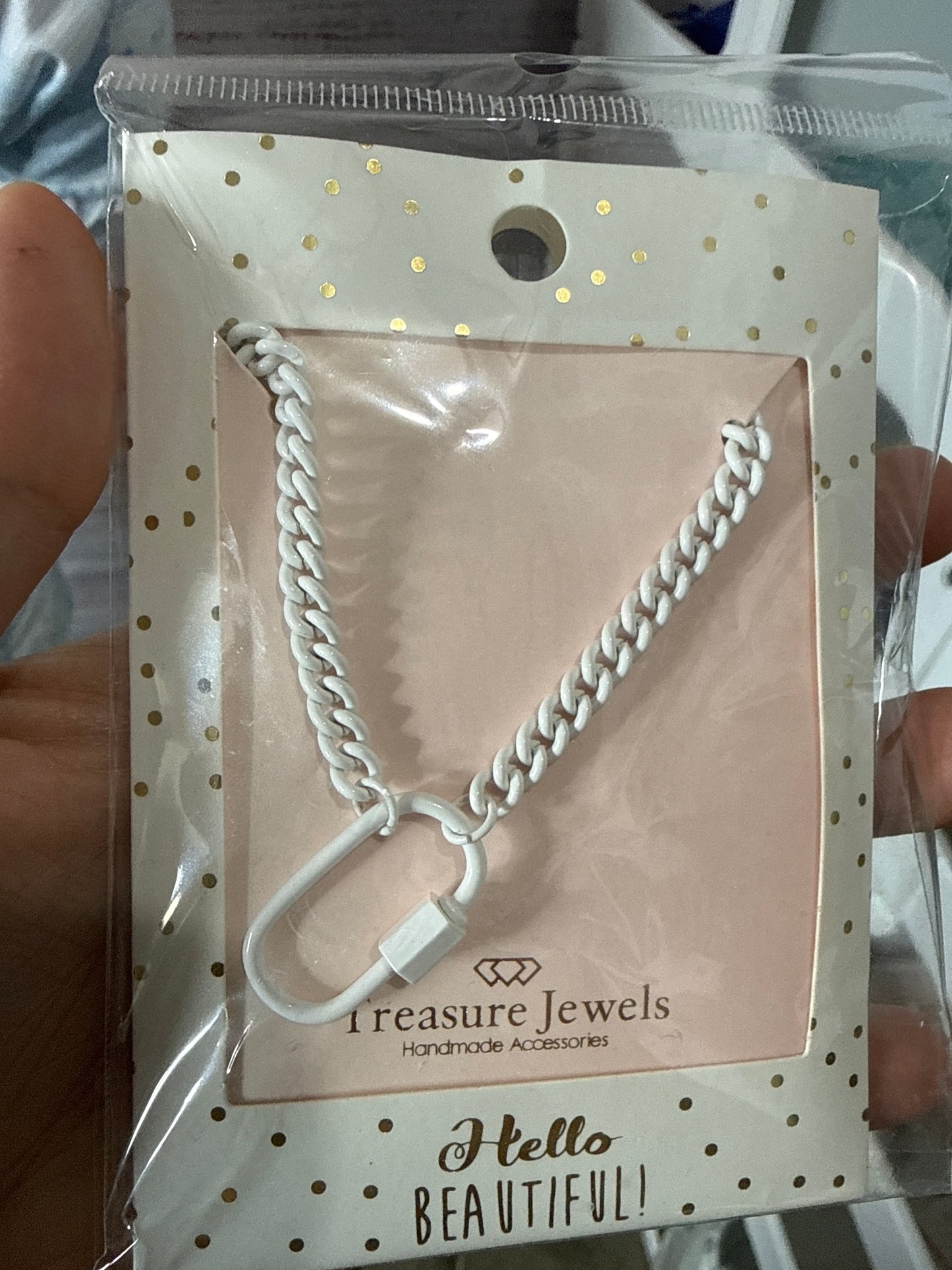 White Lock Necklace